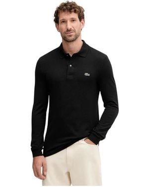 Lacoste Slim Fit L.12.12 Poloshirt Met Lange Mouwen - Zwart