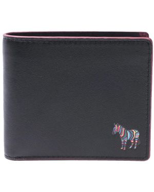 Paul Smith Zebra Patch Billfold W/Coin - Schwarz