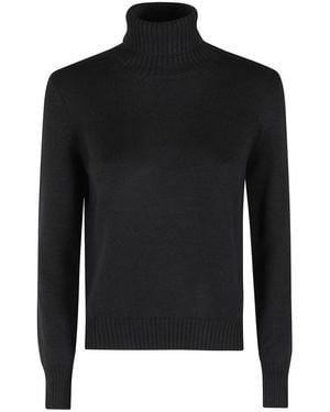 Gran Sasso Truien & Vesten ,Zwart ,Wol Ciclista Turtleneck
