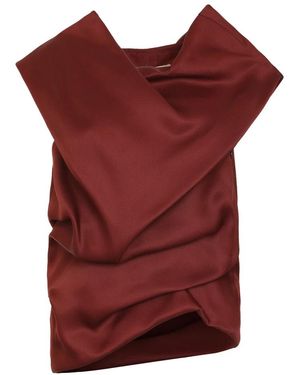 KHAITE Sleeveless Tops - Red
