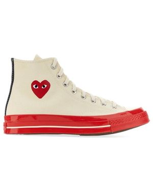 COMME DES GARÇONS PLAY Schoenen ,Wit ,Chuck 70 High-Top Sneaker - Roze