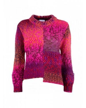 Nenette Gradient Crewneck Sweater Hoodie - Roze