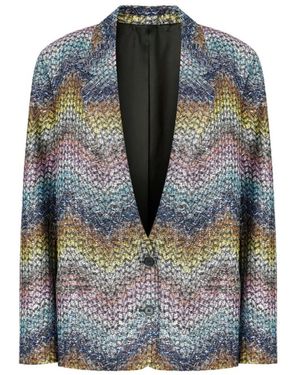 Missoni Jassen ,Veelkleurig ,Pailletten Blazer - Grijs