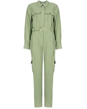 Silvian Heach Eleganter Reißverschluss Jumpsuit - Grün
