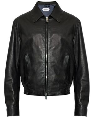 Versace Leather Jackets - Negro