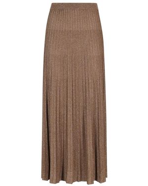 Roberto Collina Gonna Flare Lurex - Braun