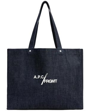 A.P.C. Shopper Je Sors Ce Soir - Blau