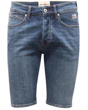 Roy Rogers Denim Stretch Sea Bermuda Shorts - Blau