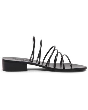 Ancient Greek Sandals Zwarte Sani Heel Synthetisch Leren Sandaal