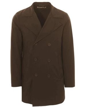 People Of Shibuya Double-Breasted Coats - Marron
