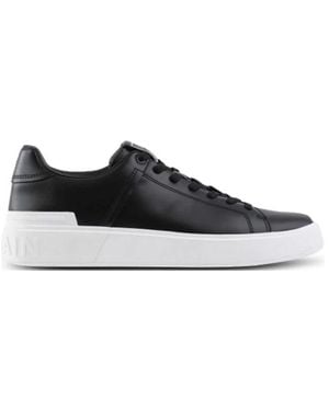 Balmain Schoenen ,Zwart ,Leer B-Court Sneakers
