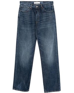 AYA MUSE Gerades Jeans Mit Schnalle - Blau