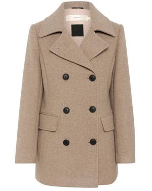 Inwear Double-Breasted Coats - Natural