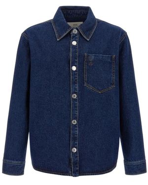 Ami Paris Baumwollhemd - Blau