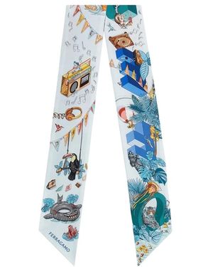 Ferragamo Silky Scarves - Azul