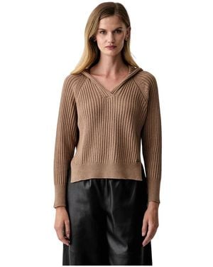 DKNY V-Neck Knitwear - Marron