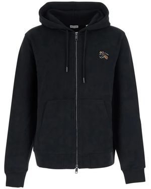 Burberry Cotton Zip Hoodie - Zwart