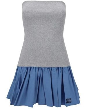 MiuMiu＊Viscose mini-dress ボーダーミニドレス＊送料込 MiuMiu＊Viscose mini-dress ボーダーミニドレス＊送料込