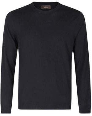 Zanone Round-Neck Knitwear - Bleu
