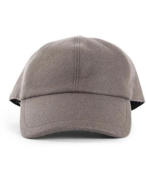 Destin Accessoires ,Bruin ,Wol Wol Kasjmier Baseballpet - Grijs