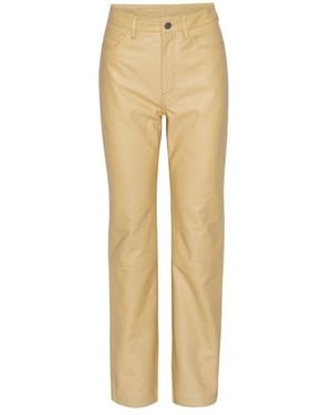 REMAIN Birger Christensen Leather Trousers - Natural