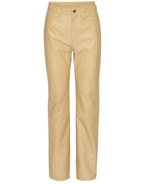 REMAIN Birger Christensen Leather Pants - Natural