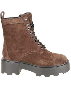 Tory Burch Lace-Up Boots - Brown