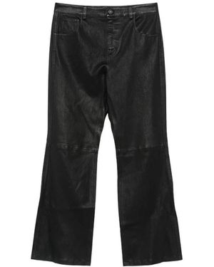 Amiri Leren Broek Met Panelen - Zwart