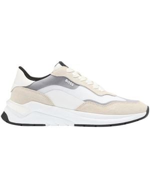BOSS Op Running Geïnspireerde Trainers - Wit
