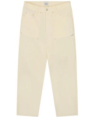 Arte' Straight Trousers - Natural