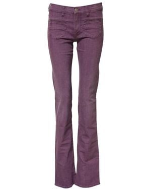 Aniye By Jeans ,Paars ,High Waisted Flared Cut Broek Met Ritssluiting