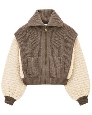 Ba&sh Truien & Vesten ,Bruin ,Wol Cardigan Essen