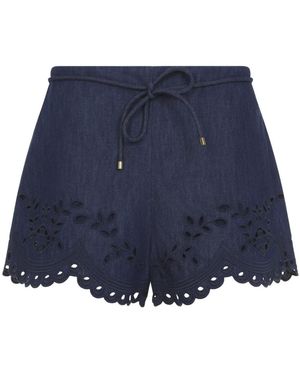 Zimmermann Korte Broeken ,Blauw ,Short Shorts