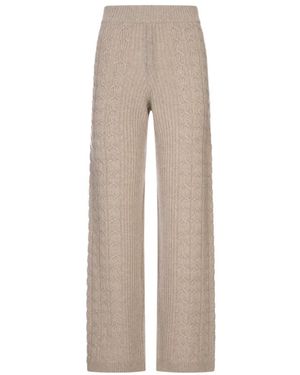 Agnona Wide Trousers - Natural