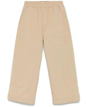 Plan C Cropped Trousers - Neutro