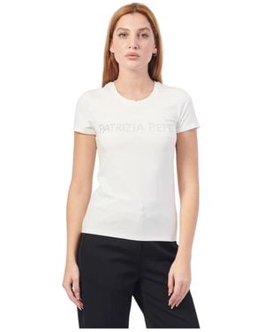 Patrizia Pepe Weiße slim fit t-shirt