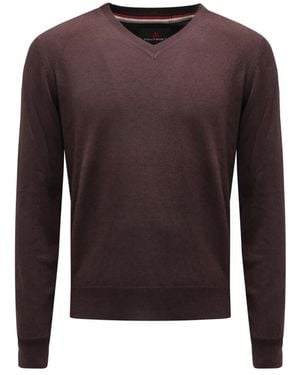 Peuterey V-Neck Knitwear - Brown