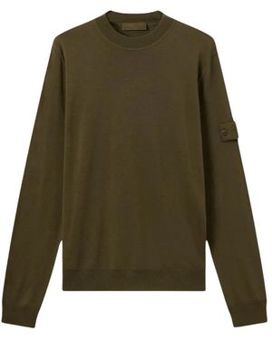 Stone Island Truien & Vesten ,Groen ,Wol Light Pure Wool Ghost Crewneck