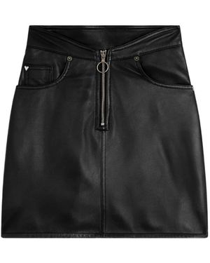Fiorucci Rokken ,Zwart ,Leer Rokken Zwart