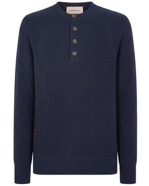 Amaranto Round-Neck Knitwear - Blu