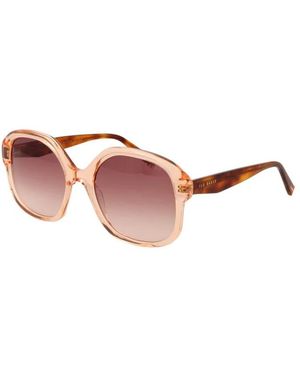 Ted Baker Accessoires ,Roze ,Acetate Frame Square Zonnebrillen