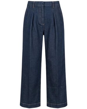 Moorer Elegante Wijde Jeans - Blauw