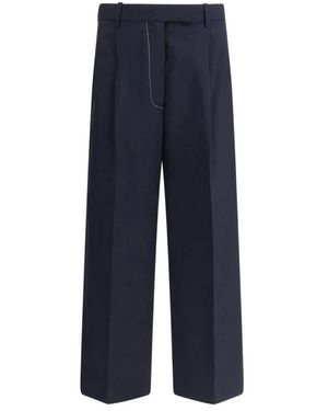 Thom Browne Wide Trousers - Blauw