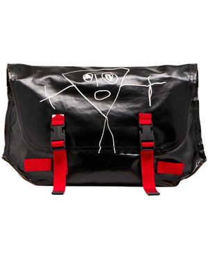 Plan C Pili And Bianca Messenger Schultertasche - Schwarz