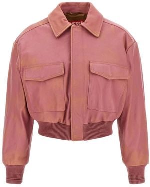 DIESEL Bomber Jackets - Rouge