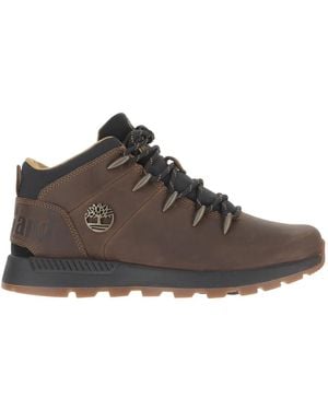 Timberland Leder Sneakers Mit Rebotl Stoff - Braun