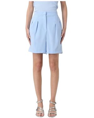 Patrizia Pepe Schwarze Falten-Shorts - Blau
