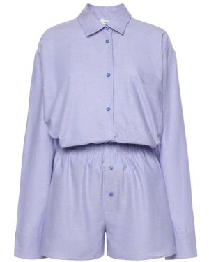ANDAMANE Jumpsuits & Playsuits ,Blauw ,Katoen Playsuits - Paars