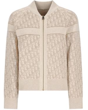 Dior Truien & Vesten ,Kasjmier Reversible Bomberjack Met Rits - Naturel