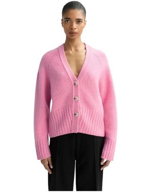 Soft Goat Cardigan Mit V-Ausschnitt - Pink